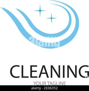 Cleaning logo and symbol illustration vector template Stock Vector