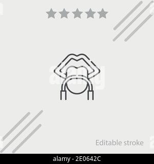tongue cleaner vector icon modern simple vector illustration Stock Vector