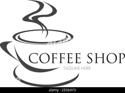 Coffee Shop Logo Icon Template Design Vector Illustration Stock Vector
