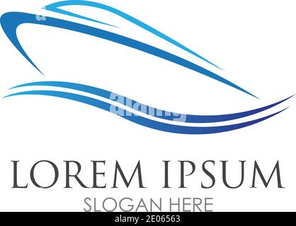Cruise ship logo images illustration design Stock Vector