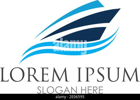 Cruise ship logo images illustration design Stock Vector