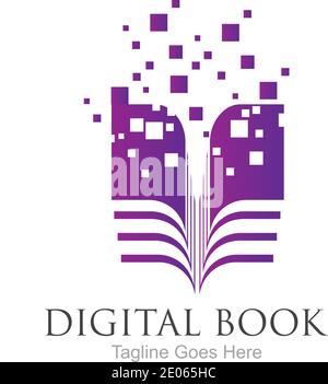 Digital book logo technology vector icon design Stock Vector Image ...