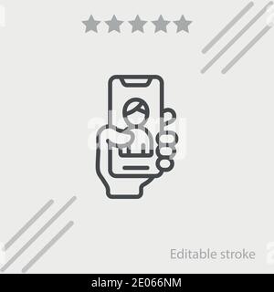 selfies vector icon modern simple vector illustration Stock Vector