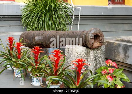 Close-up of an ancient artillery Stock Photo