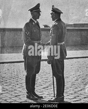 PRAGUE, PROTECTORATE OF BOHEMIA AND MORAVIA - SEPTEMBER 28, 1941: On 27 September 1941, Heydrich was appointed Deputy Reich Protector of the Protector Stock Photo