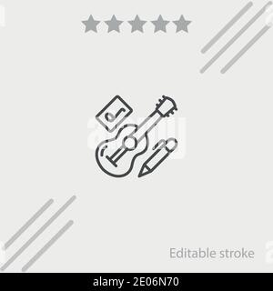 songwriter vector icon modern simple vector illustration Stock Vector