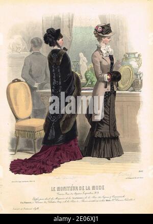 Le moniteur de la mode, 1885, No. 3. Stock Photo
