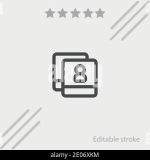 users button outline vector icon modern simple vector illustration Stock Vector