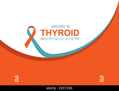 vector illustration January is thyroid awareness month concept design Stock Vector