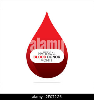 vector illustration of National blood donor month concept poster design Stock Vector