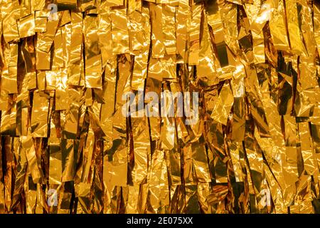 background gold sequins decoration. gold leaf Stock Photo