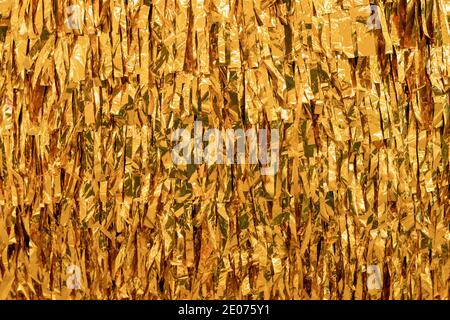 background gold sequins decoration. gold leaf Stock Photo