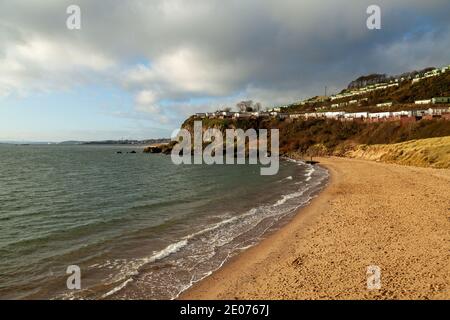 The sandy beach at Pettycur Bay, Kinghorn, Fife, Scotland. Stock Photo