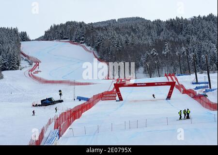 Stelvio Ski Slope Bormio Italy 30 Dec Finish Line Stelvio Bormio During Fis Ski World Cup Men 39 S Downhill Alpine Ski Race Photo Giorgio Panacci Lm Stock Photo Alamy