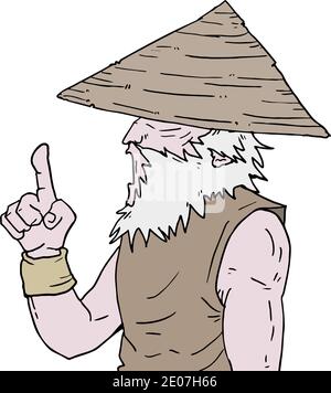 Oriental man talking Stock Vector