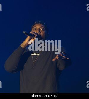 Lecrae at Marine Corps Air Station Iwakuni, Japan, Jan. 9, 2018. Stock Photo