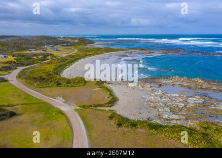 Aerial view of Nelson Bay at Tasmania, Australia Stock Photo