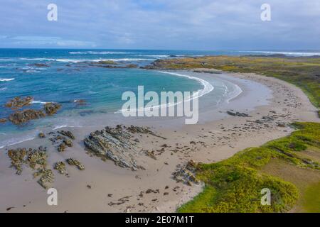 Aerial view of Nelson Bay at Tasmania, Australia Stock Photo