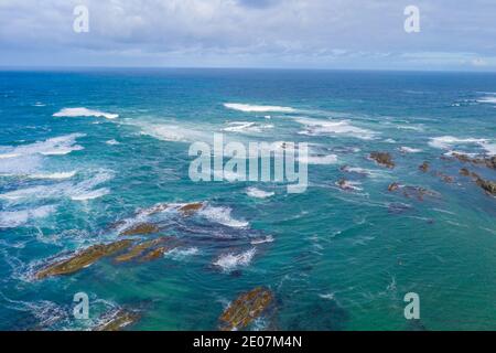 Aerial view of Nelson Bay at Tasmania, Australia Stock Photo