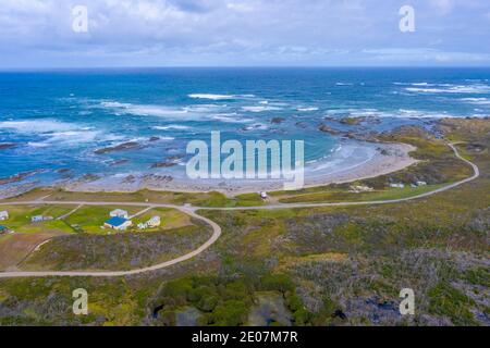 Aerial view of Nelson Bay at Tasmania, Australia Stock Photo