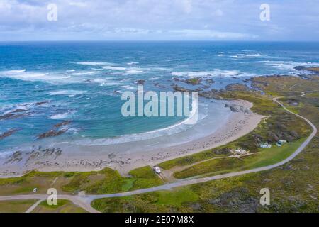 Aerial view of Nelson Bay at Tasmania, Australia Stock Photo