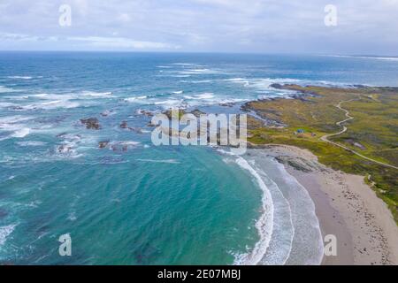 Aerial view of Nelson Bay at Tasmania, Australia Stock Photo