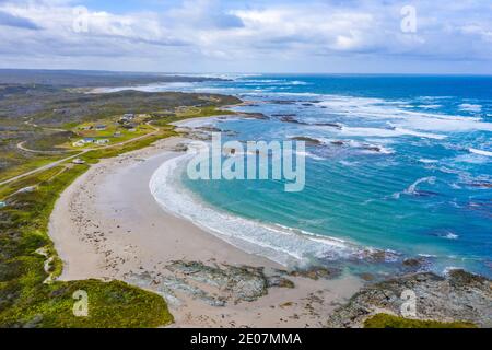 Aerial view of Nelson Bay at Tasmania, Australia Stock Photo