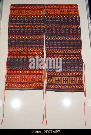 Leg wrappers, Taiwan, Paiwan people, 19th to early 20th century AD, ramie, wool - Textile Stock Photo