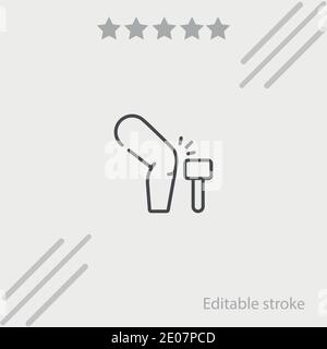 knee vector icon modern simple vector illustration Stock Vector