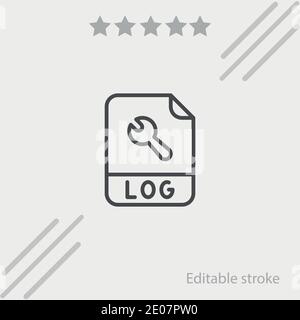 log format vector icon modern simple vector illustration Stock Vector