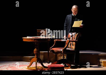 Dominique Pinon performing new play 'Inconnu a cette adresse' at Theatre Antoine in Paris, France, on january 6,2012.Photo by Alban Wyters/ABACAPRESS.COM Stock Photo