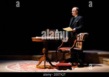 Dominique Pinon performing new play 'Inconnu a cette adresse' at Theatre Antoine in Paris, France, on january 6,2012.Photo by Alban Wyters/ABACAPRESS.COM Stock Photo