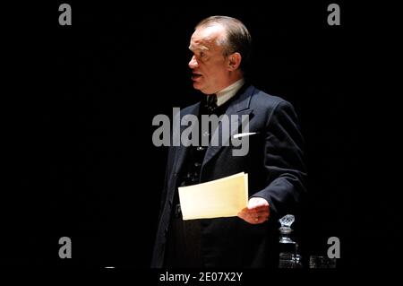 Dominique Pinon performing new play 'Inconnu a cette adresse' at Theatre Antoine in Paris, France, on january 6,2012.Photo by Alban Wyters/ABACAPRESS.COM Stock Photo