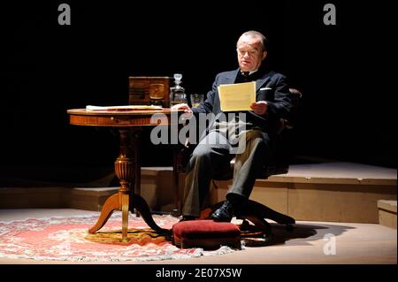 Dominique Pinon performing new play 'Inconnu a cette adresse' at Theatre Antoine in Paris, France, on january 6,2012.Photo by Alban Wyters/ABACAPRESS.COM Stock Photo