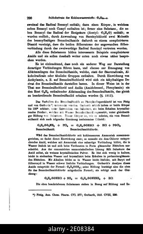 Lehrbuch der organischen Chemie (Kekule) III 200. Stock Photo