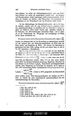 Lehrbuch der organischen Chemie (Kekule) III 482. Stock Photo