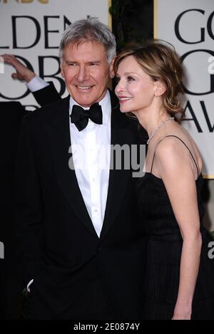 Harrison Ford and Calista Flockhart arriving for the 69th Annual Golden Globe Awards Ceremony, held at the Beverly Hilton Hotel in Los Angeles, CA, USA on January 15, 2012. Photo by Lionel Hahn/ABACAPRESS.COM Stock Photo