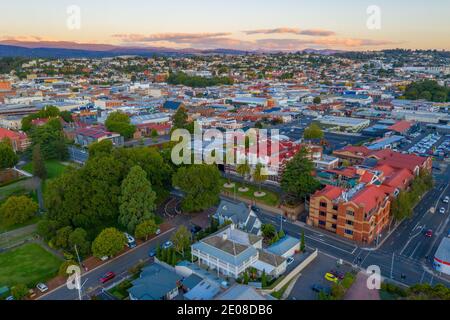 Aerial view of the city center of Launceston, Australia Stock Photo