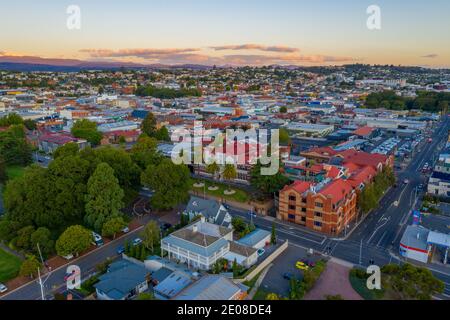 Aerial view of the city center of Launceston, Australia Stock Photo