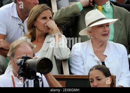 Luc Chatel's wife Astrid Herrenschmidt and Line Renaud during French ...