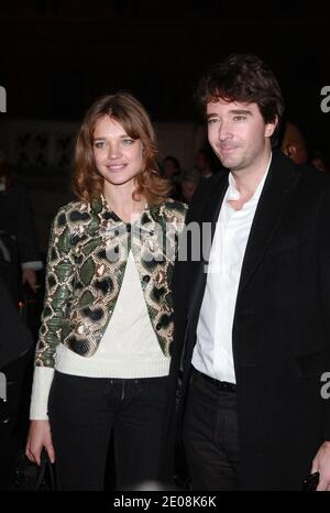 Antoine Arnault and Natalia Vodianova arriving for the Etam Spring-Summer 2012 collection show held at Beaux Arts in Paris, France on January 23, 2012. Photo by Denis Guignebourg/ABACAPRESS.COM Stock Photo