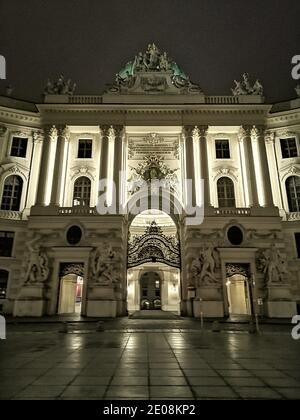 Hofburg Winter Imperial Palace. Vienna, Austria. December 12, 2020. Stock Photo