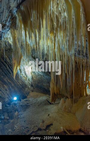 Marakoopa cave in Tasmania, Australia Stock Photo