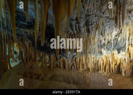 Marakoopa cave in Tasmania, Australia Stock Photo