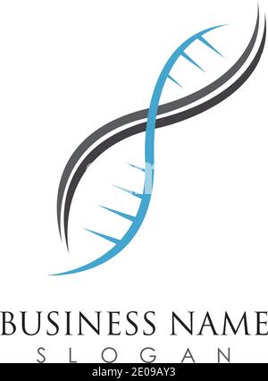 DNA logo vector icon template Stock Vector