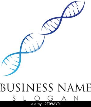 DNA logo vector icon template Stock Vector