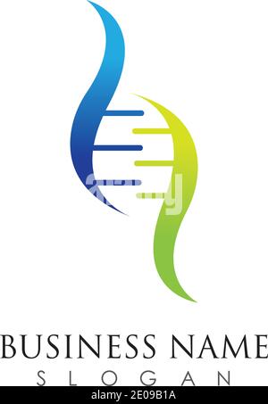 DNA logo vector icon template Stock Vector