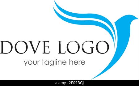 Bird Dove Logo Template Bird logo template, Animal flying icon design vector Stock Vector