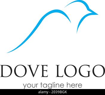 Bird Dove Logo Template Bird logo template, Animal flying icon design vector Stock Vector