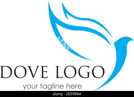 Bird Dove Logo Template Bird logo template, Animal flying icon design vector Stock Vector